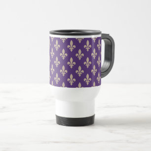 Fleur de Lis Patroon, Koninklijke Franse Crème op  Reisbeker
