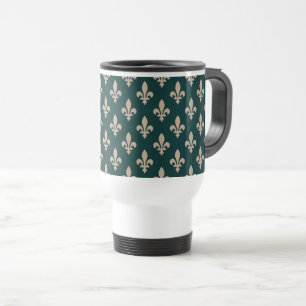 Fleur de Lis-patroon, Koninklijke Franse Crème op Reisbeker