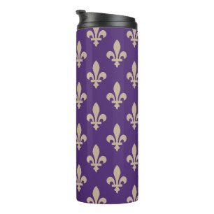 Fleur de Lis-patroon, Koninklijke Franse Crème op  Thermosbeker