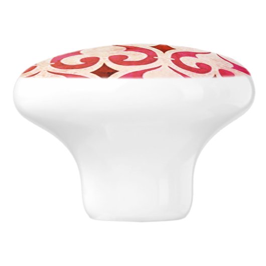  Fleur de Lis Patroon Meubelknop Keramische Knop (Zijkant)