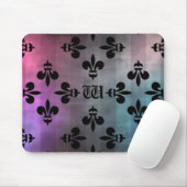  Fleur de lis patroon monogram Muismat (Met muis)