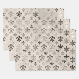 Fleur de Lis patroon verdrietige decoupage Inpakpapier Vel