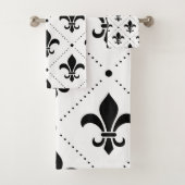 Fleur De Lis Pattern Bad Handdoek (Insitu)