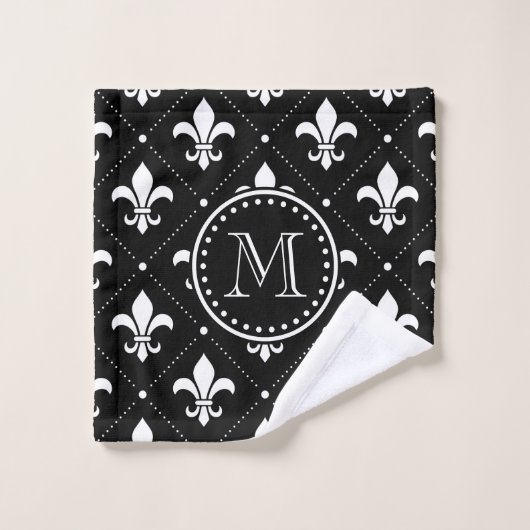 Fleur De Lis Pattern Bad Handdoek (Wasdoekje)
