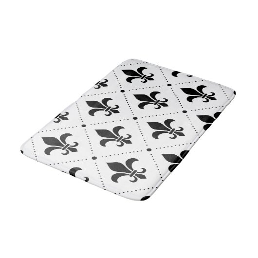 Fleur De Lis Pattern Badmat (Gekanteld)