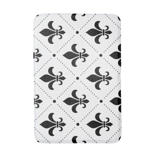 Fleur De Lis Pattern Badmat (Voorkant Verticaal)