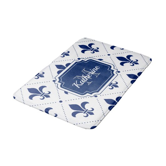 Fleur-de-lis Pattern Badmat (Gekanteld)