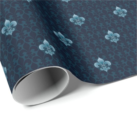 Fleur De Lis Pattern Cadeaupapier (Rol Hoek)