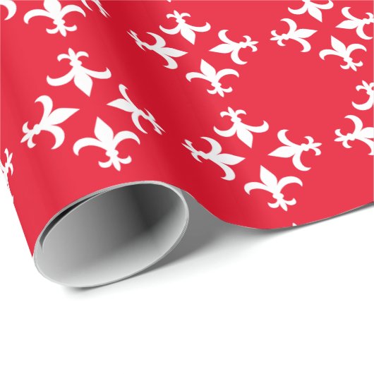 Fleur De Lis Pattern Cadeaupapier (Rol Hoek)