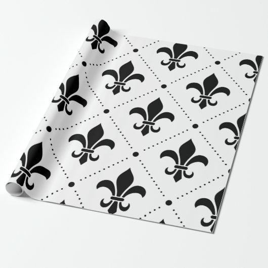 Fleur De Lis Pattern Cadeaupapier (Uitgerold)