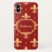 Fleur-de-lis Pattern Case-Mate iPhone Case (Achterkant)
