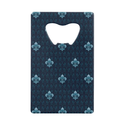 Fleur De Lis Pattern Creditkaart Flessenopener (Voorkant)