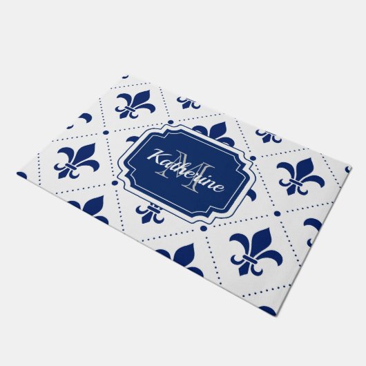 Fleur-de-lis Pattern Deurmat (Schuin)