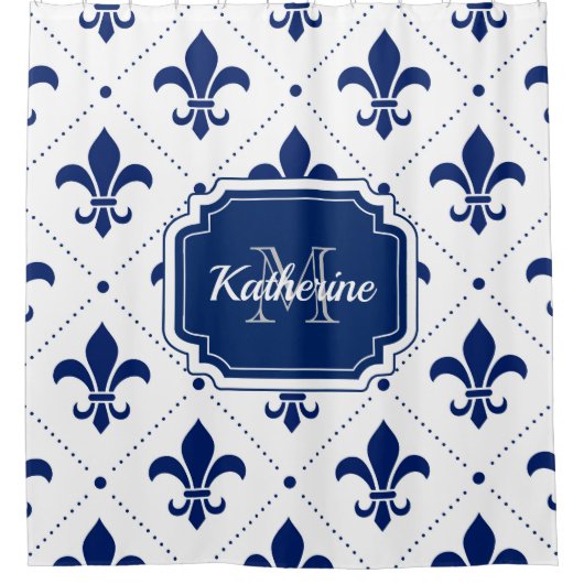 Fleur-de-lis Pattern Douchegordijn (Voorkant)