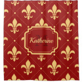 Fleur-de-lis Pattern Douchegordijn (Voorkant)