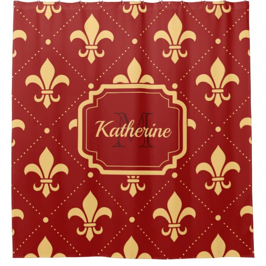 Fleur-de-lis Pattern Douchegordijn (Voorkant)
