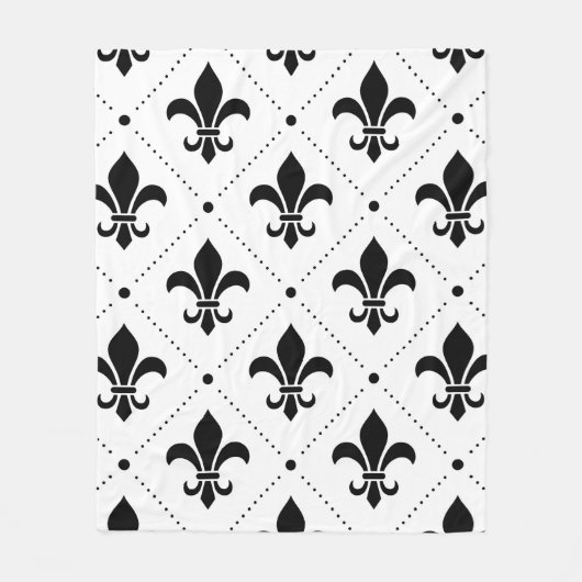 Fleur De Lis Pattern Fleece Deken (Voorkant)
