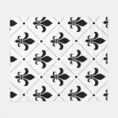 Fleur De Lis Pattern Fleece Deken (Voorkant (Horizontaal))