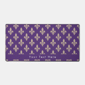 Fleur de Lis Pattern, Frans, Royal, Crème, Paarse Bureaumat (Voorkant)