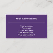 Fleur de Lis Pattern, Frans, Royal, Crème, Paarse Visitekaartje (Voorkant)