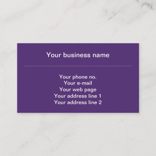 Fleur de Lis Pattern, Frans, Royal, Crème, Paarse Visitekaartje (Voorkant)