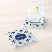 Fleur-de-lis Pattern Glazen Onderzetter (Schuin)