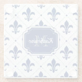 Fleur-de-lis Pattern Glazen Onderzetter (Achterkant)