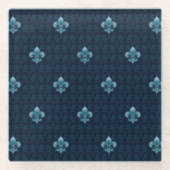 Fleur De Lis Pattern Glazen Onderzetter (Voorkant)