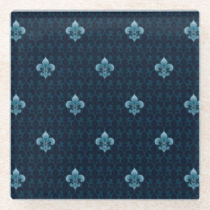 Fleur De Lis Pattern Glazen Onderzetter
