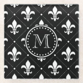 Fleur De Lis Pattern Glazen Onderzetter (Voorkant)