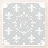 Fleur De Lis Pattern Glazen Onderzetter (Achterkant)