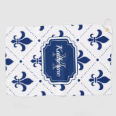 Fleur-de-lis Pattern Golfhanddoek (Horizontaal)