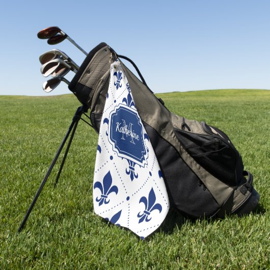 Fleur-de-lis Pattern Golfhanddoek (Groen)