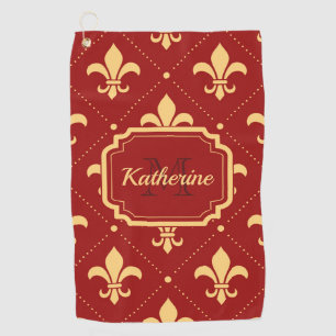 Fleur-de-lis Pattern Golfhanddoek