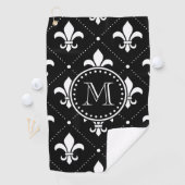 Fleur De Lis Pattern Golfhanddoek (Insitu)