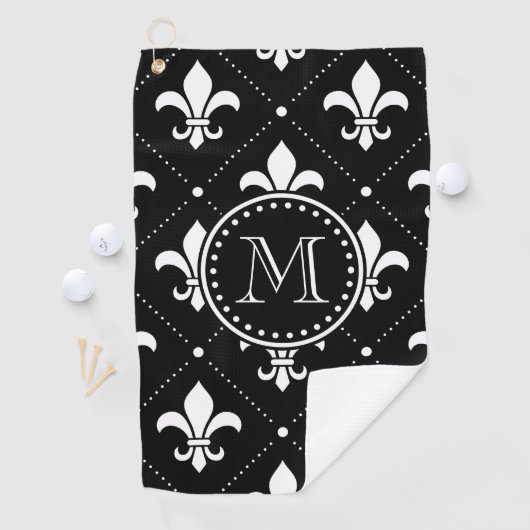 Fleur De Lis Pattern Golfhanddoek (Insitu)