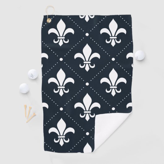 Fleur-de-Lis Pattern Golfhanddoek (Insitu)