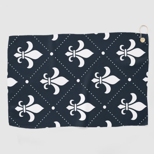 Fleur-de-Lis Pattern Golfhanddoek (Horizontaal)