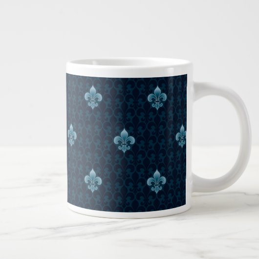 Fleur De Lis Pattern Grote Koffiekop (Rechts)