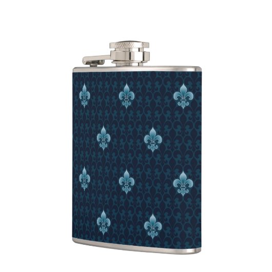 Fleur De Lis Pattern Heupfles (Links)