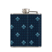 Fleur De Lis Pattern Heupfles (Achterkant)