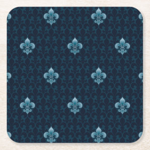 Fleur De Lis Pattern Kartonnen Onderzetters