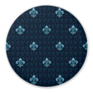 Fleur De Lis Pattern Keramische Knop