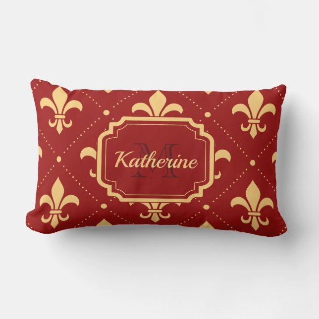 Fleur-de-lis Pattern Kussen (Voorkant)