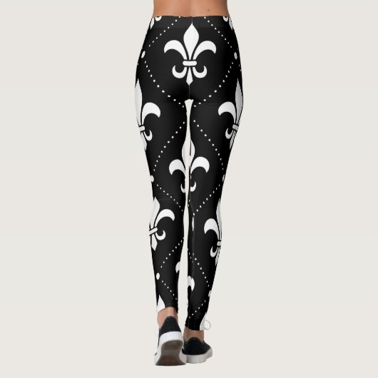 Fleur De Lis Pattern Leggings (Achterkant)