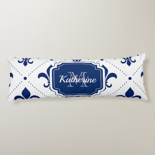 Fleur-de-lis Pattern Lichaamskussen (Achterkant)