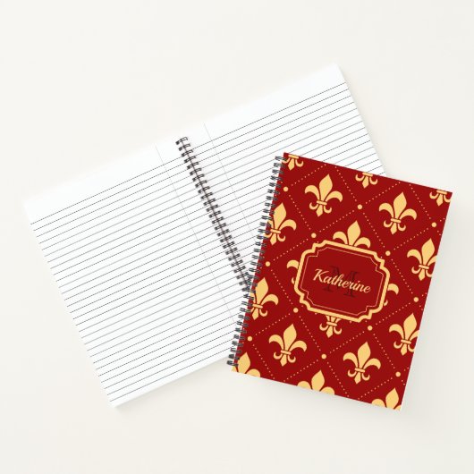 Fleur-de-lis Pattern Notitieboek (Binnen)