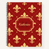 Fleur-de-lis Pattern Notitieboek (Voorkant)