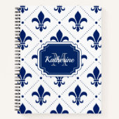 Fleur-de-lis Pattern Notitieboek (Voorkant)