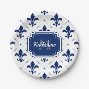 Fleur-de-lis Pattern Papieren Bordje